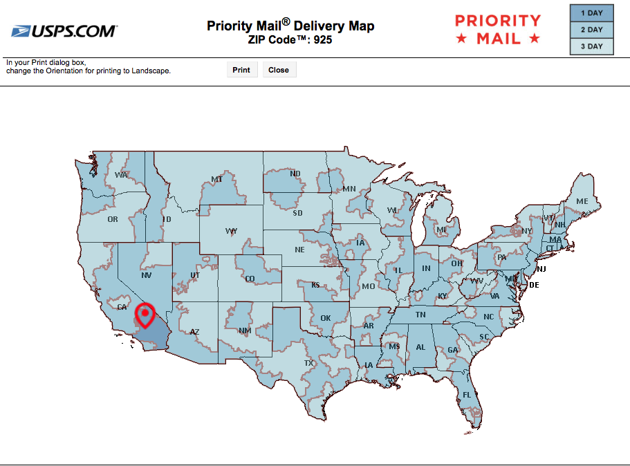 USPS Priority Shipping times